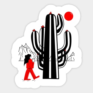 Fugitive cactus Sticker